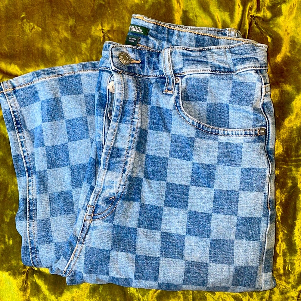 Checkered jeans